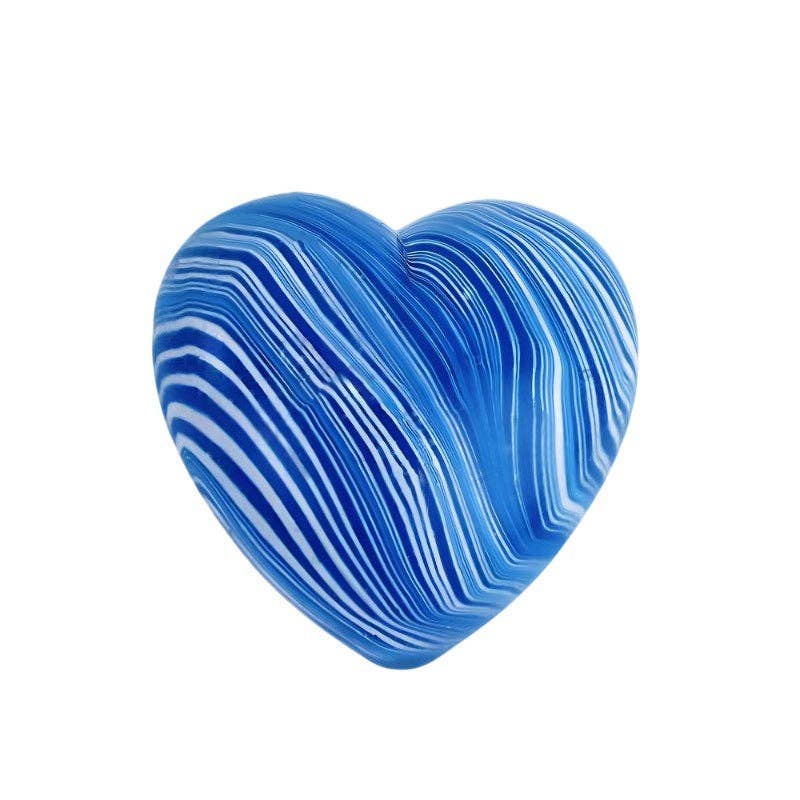 Blue Marble Heart Squishy Slow Rising Stress Relief Fidget Toy