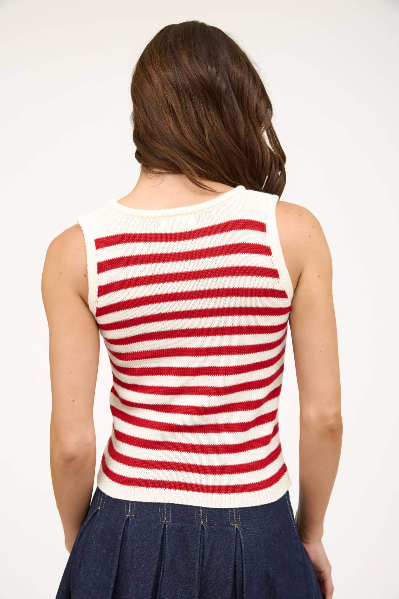 STRIPE SWEATER CROPPED TANK TOP