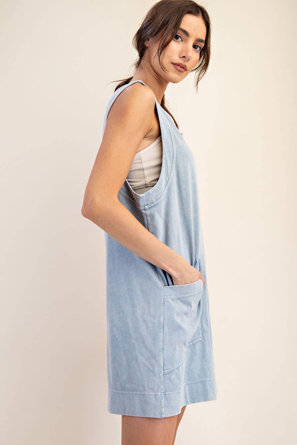 COTTON POLY ROMPER