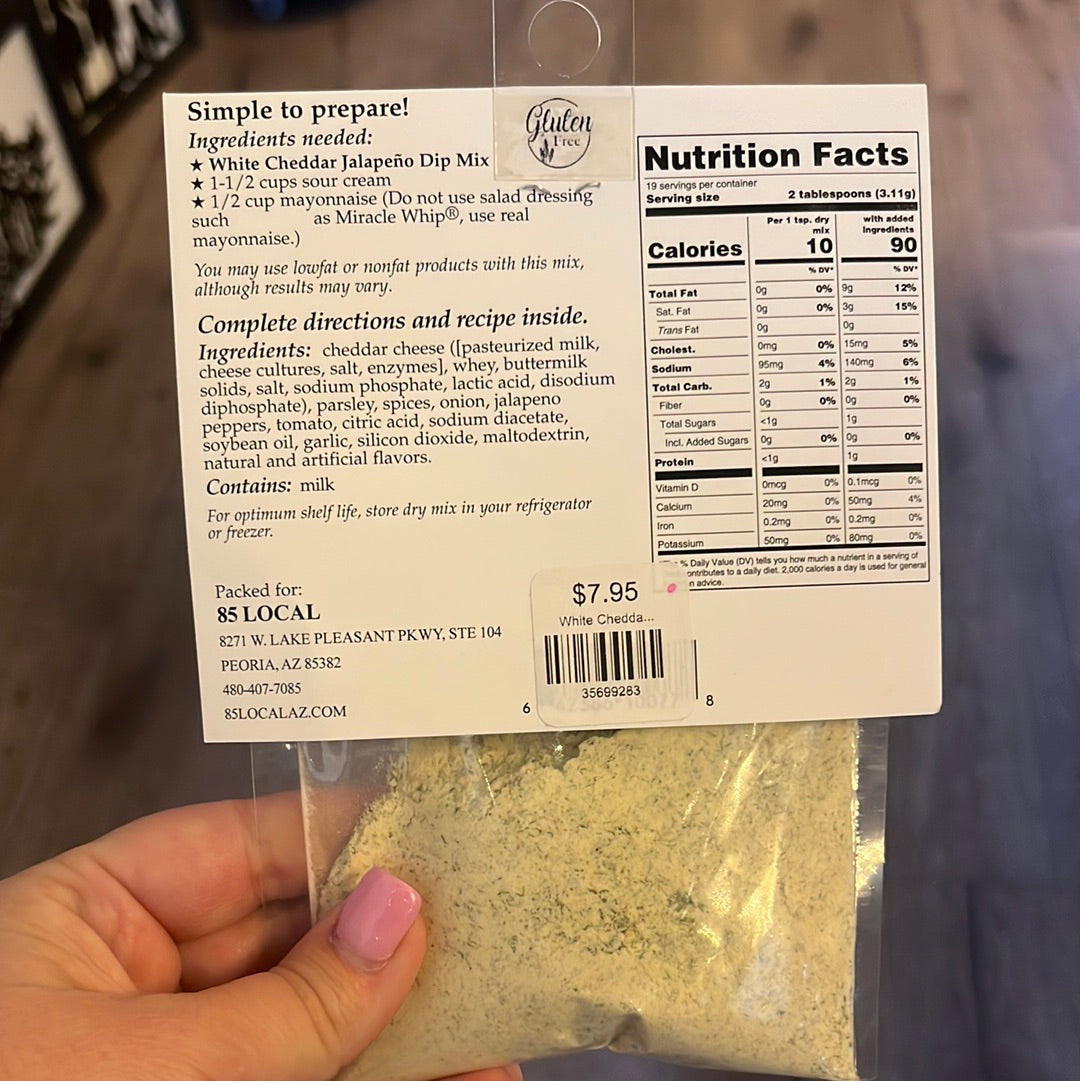 White Cheddar Jalepeno Dip Mix - 85 Local