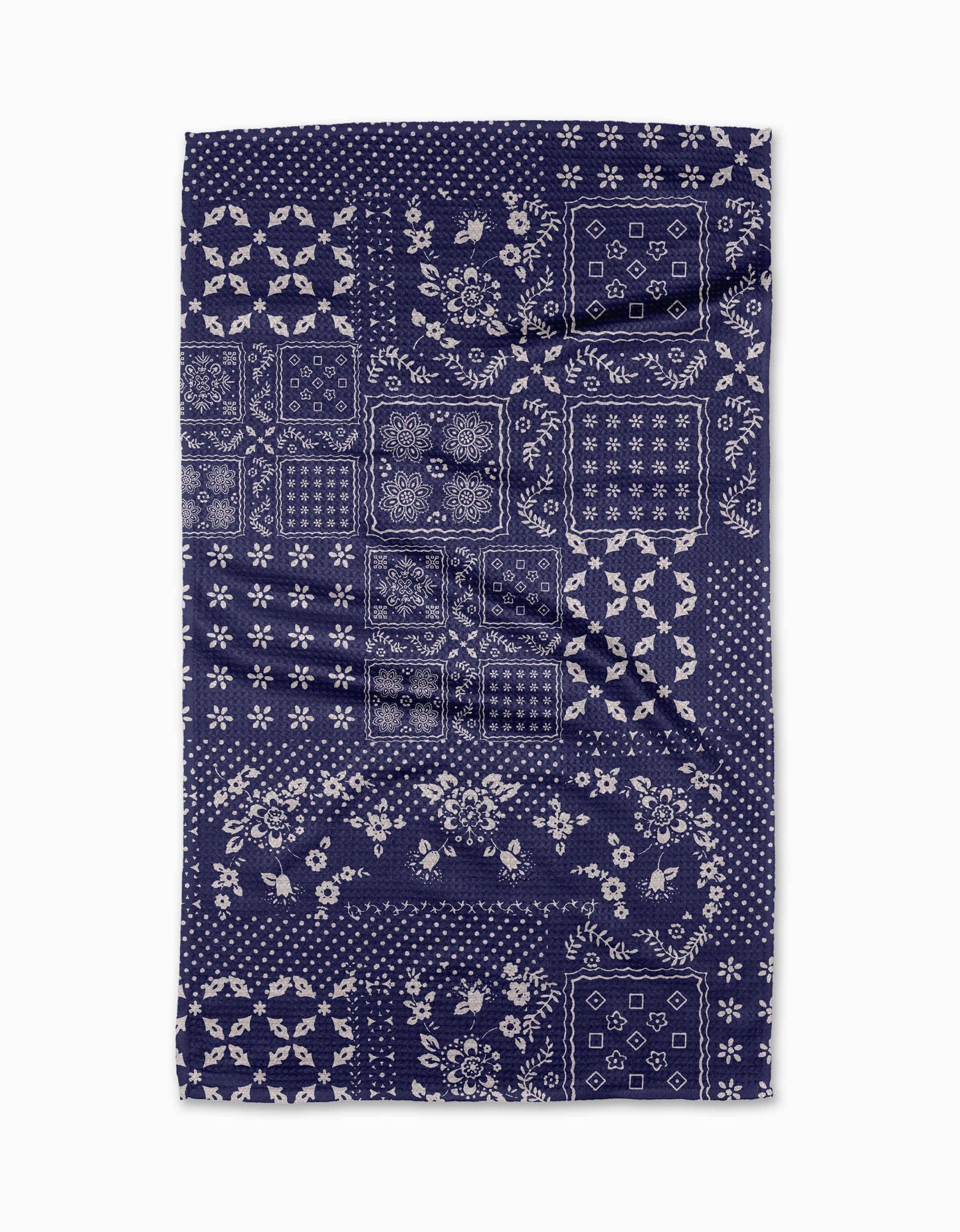 Blossoming Bandanna Navy Blue Tea Towel