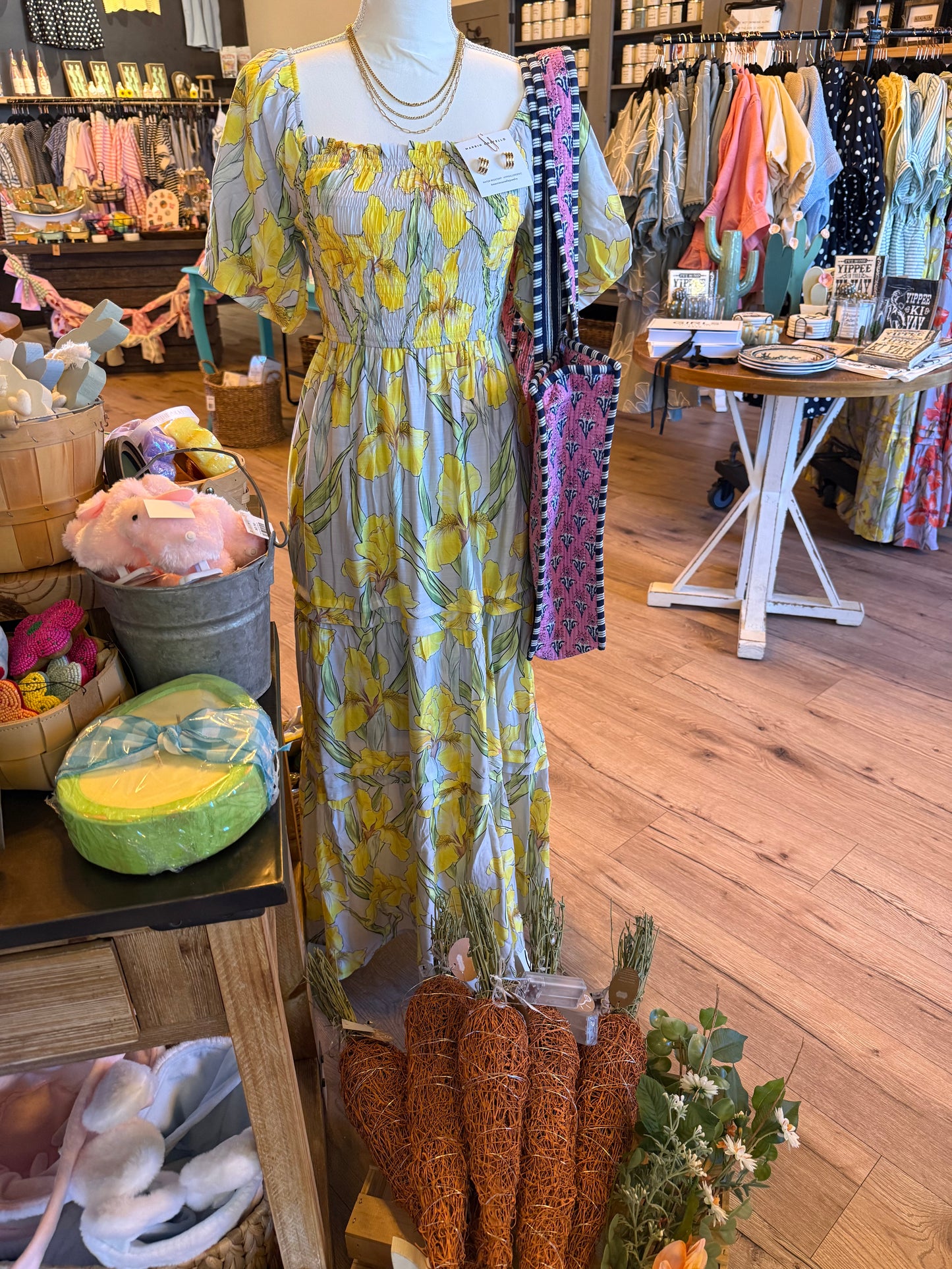 Stone/Yellow Maxi w/ Pockets