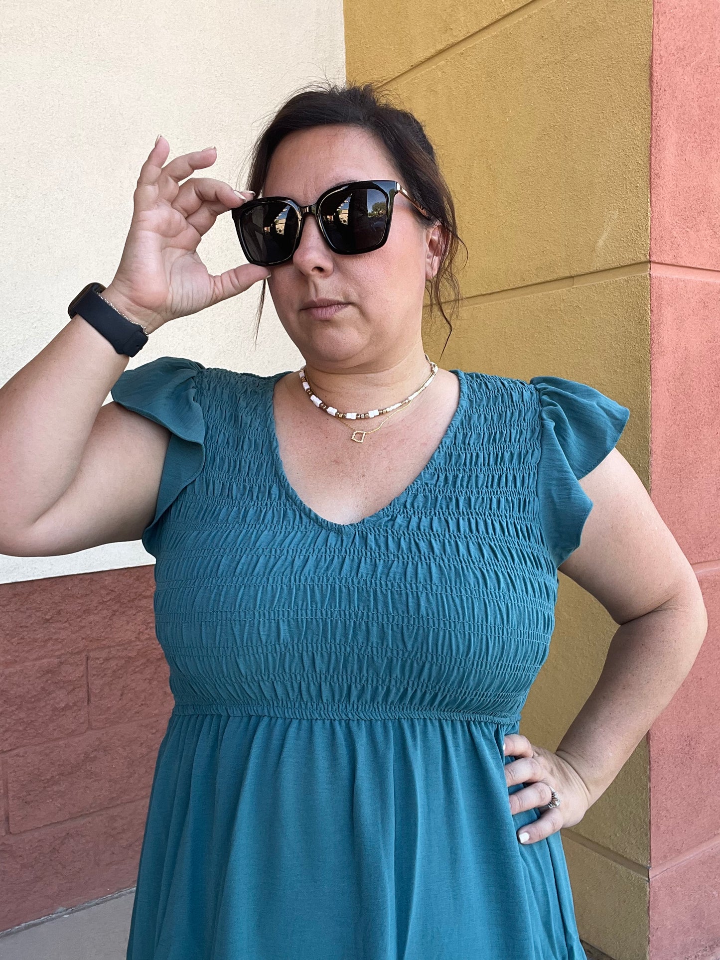 Teal Midi Dress