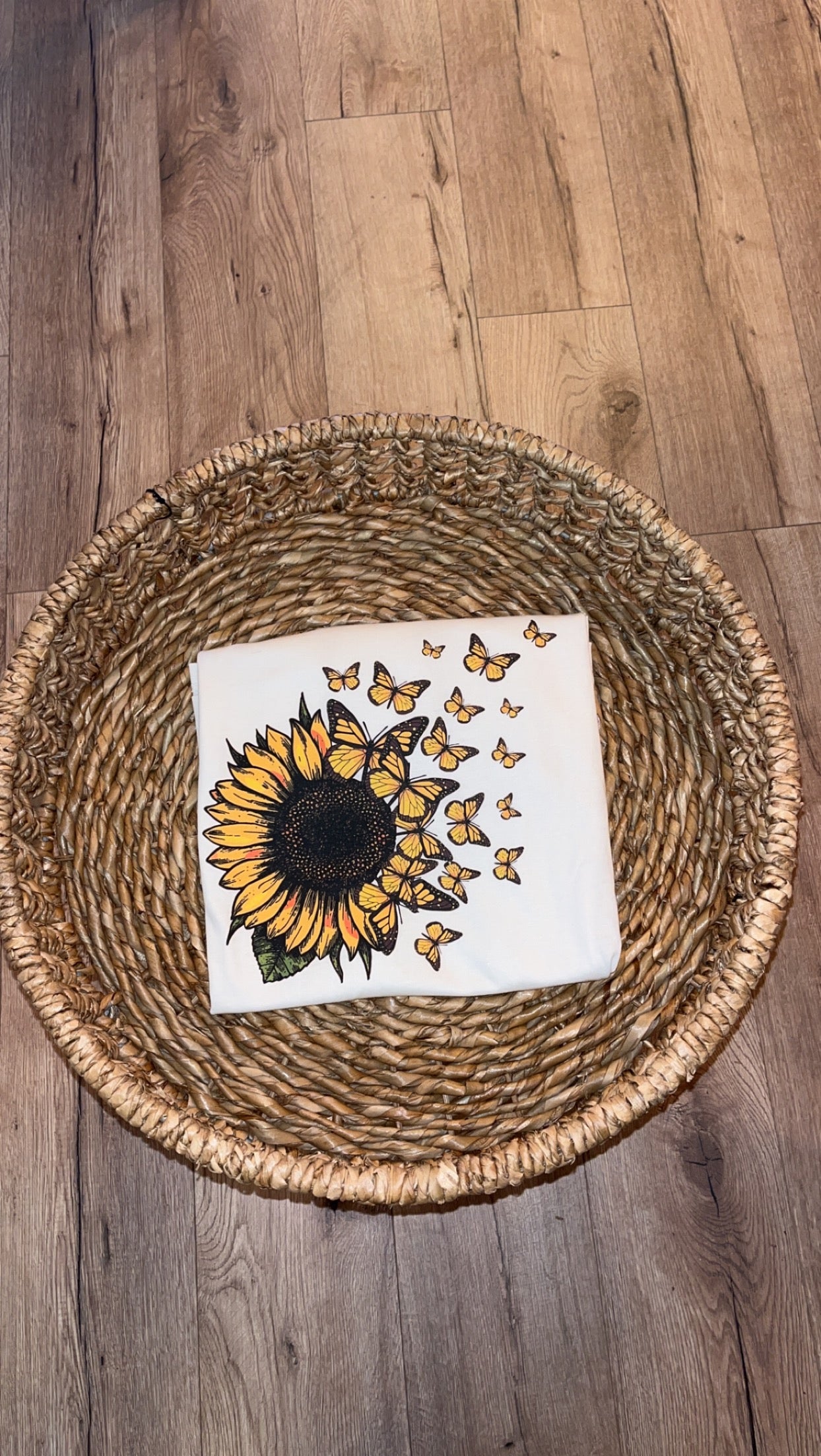 Sunflower Butterfly Graphic Tee