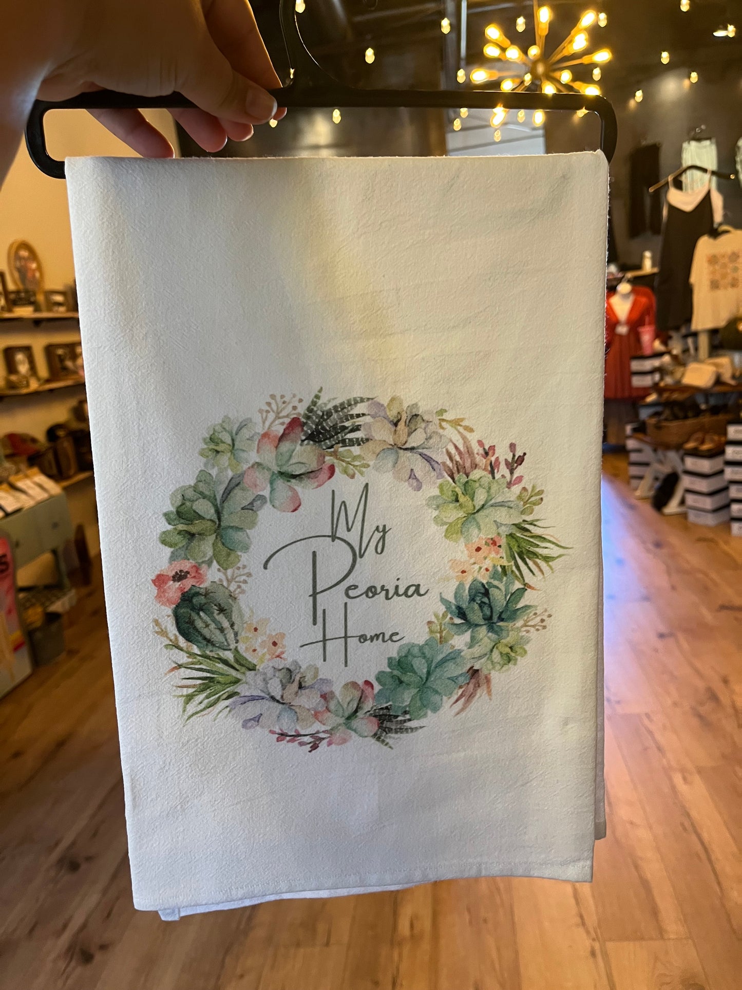 Succulent Wreath Tea Towel - 85 Local