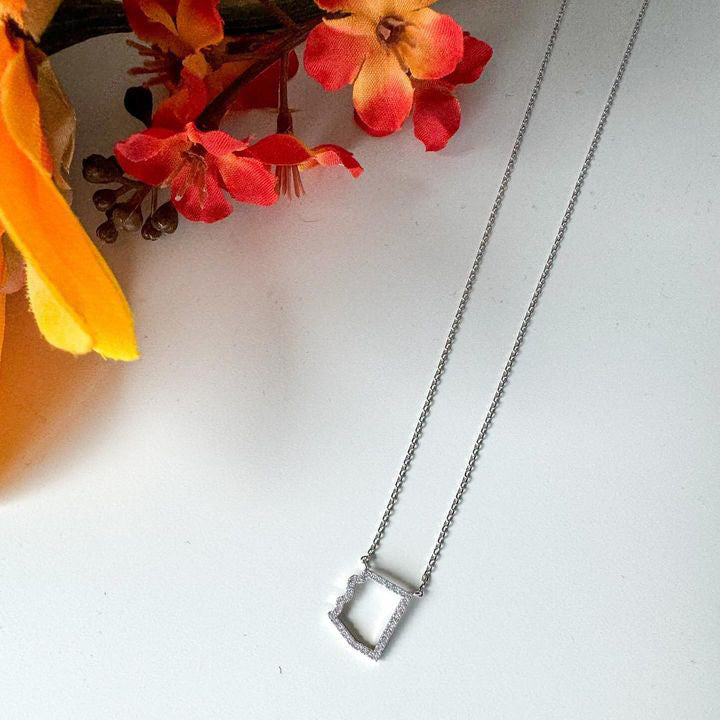 Az Pave Outline Necklace - 85 Local