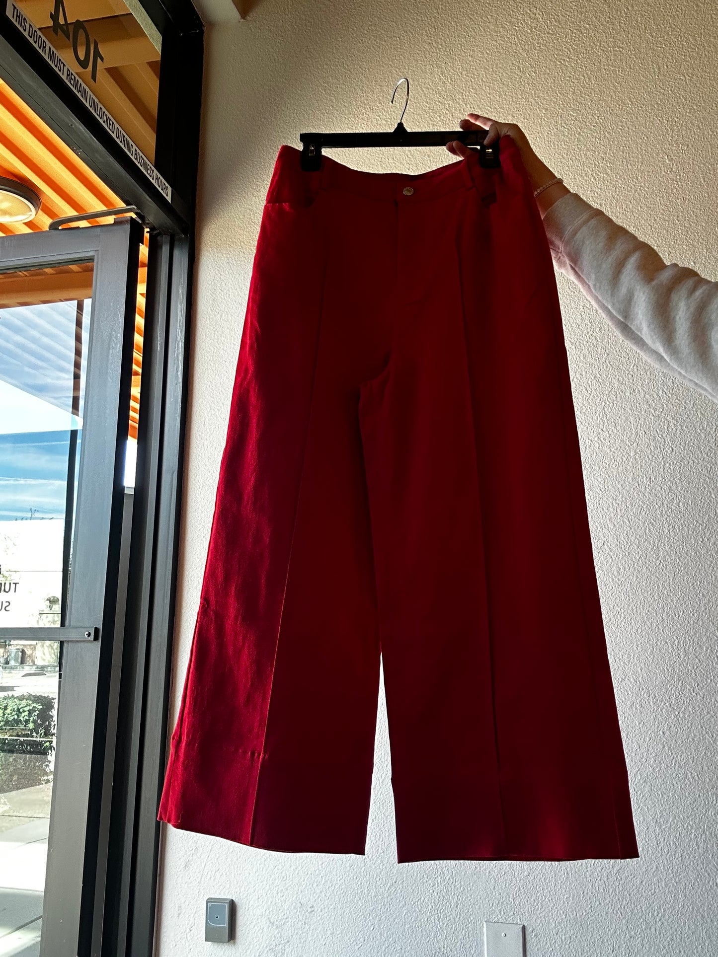 Red Wide Leg Pants