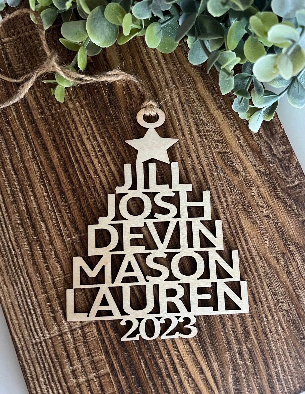 Family Tree Christmas Name Ornament