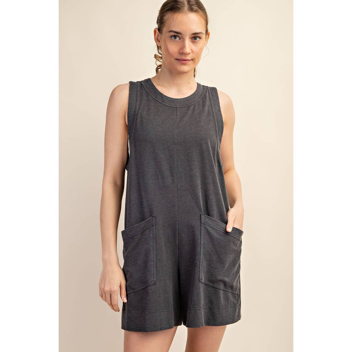 COTTON POLY ROMPER