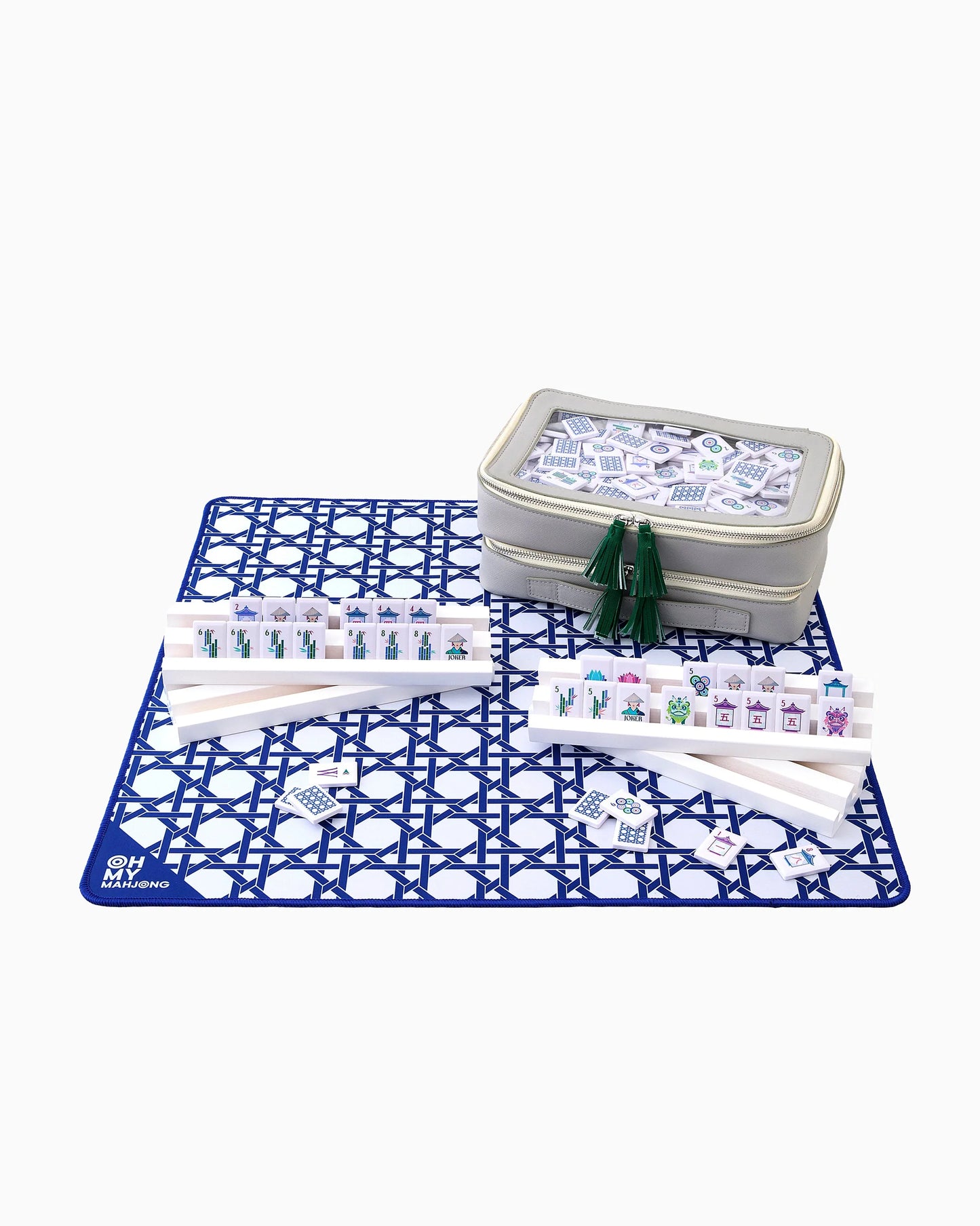mini blue cane mat