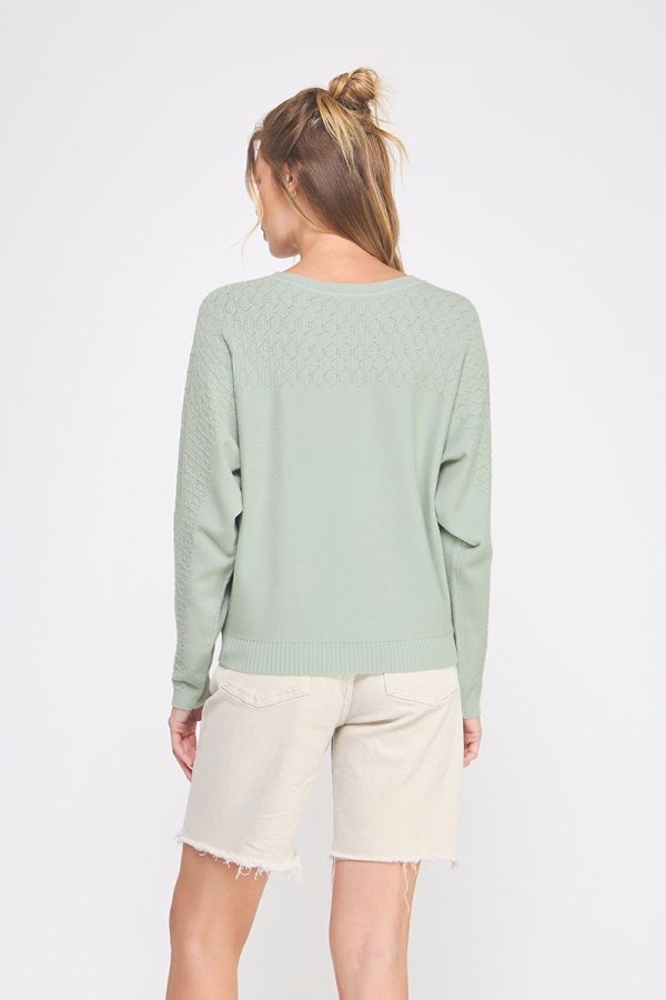 Sage Fine Gauge Knit Sweater - 85 Local