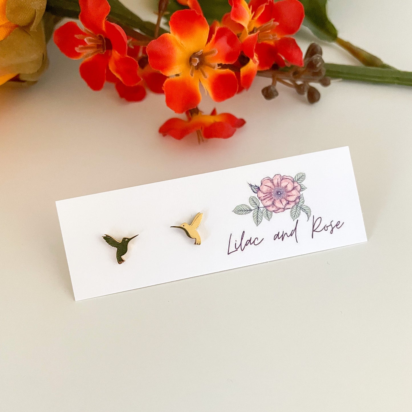 Hummingbird Stud Earrings - 85 Local