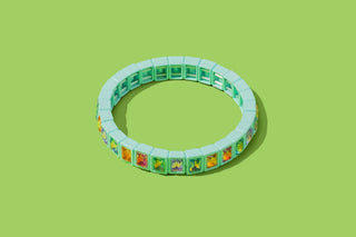 Enamel Stretch Bracelet - Small Gems - Penelope -Asst Colors