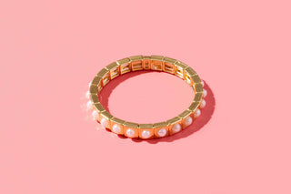 Enamel Stretch Bracelet - Earth Tone Colors - Asst Styles