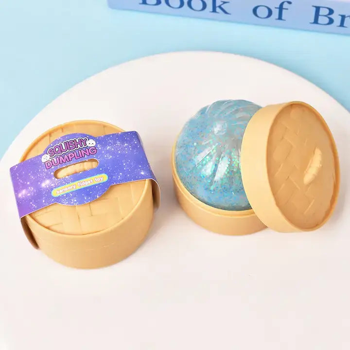 Transparent Bead Filled Dumpling Shape Fidget Stress Toy