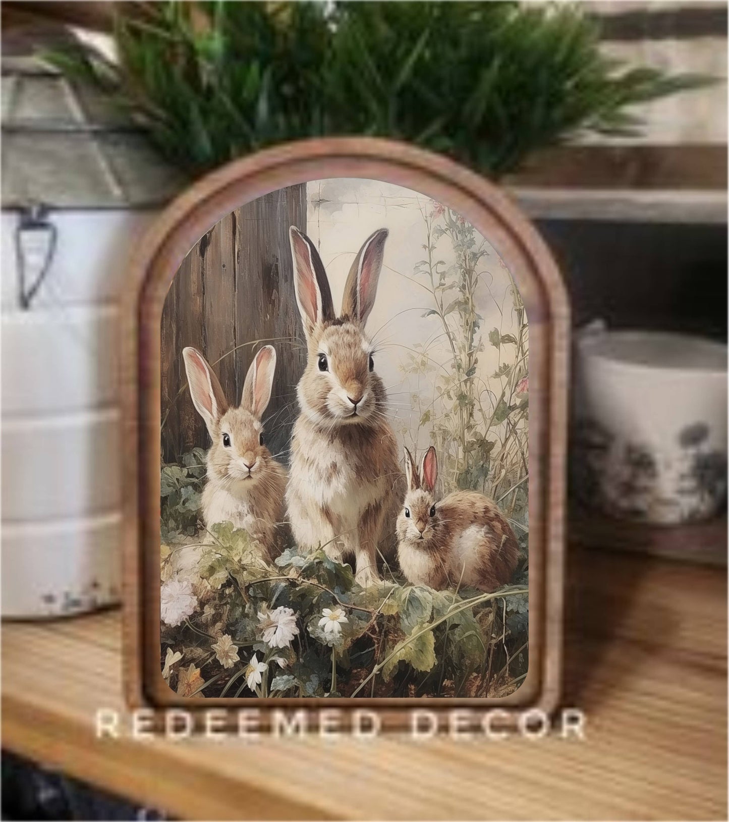Arch Bunny Trio Framed Art