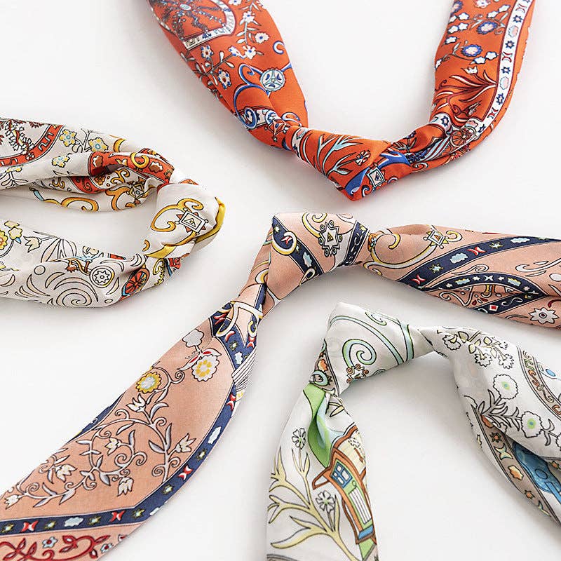 Scarvii - Vintage Pattern Square Scarf - 85 Local