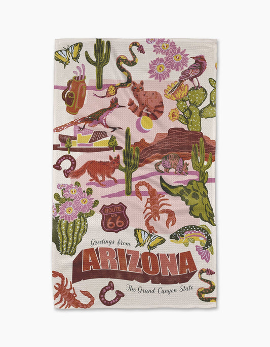 Greetings From Arizona Tea Towel - 85 Local