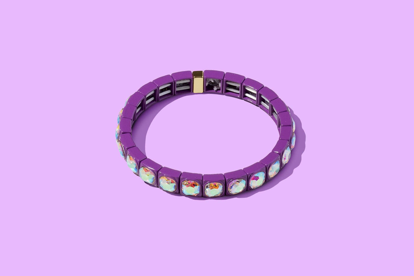 Enamel Stretch Bracelet - Small Gems - Zoe - Assorted Colors