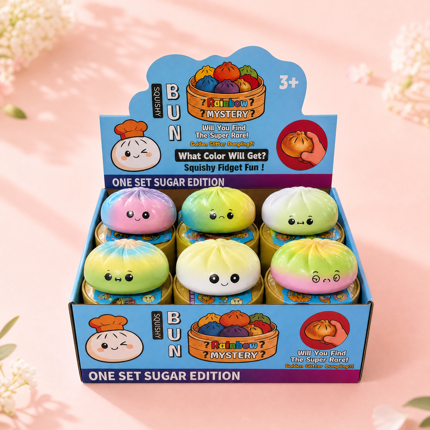 Colorful Dumpling Shape Squishy Toy Slow Rising Squeeze Toy