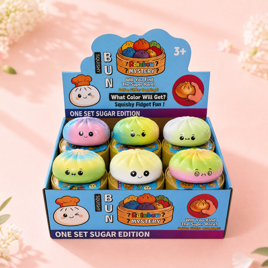 Colorful Dumpling Shape Squishy Toy Slow Rising Squeeze Toy