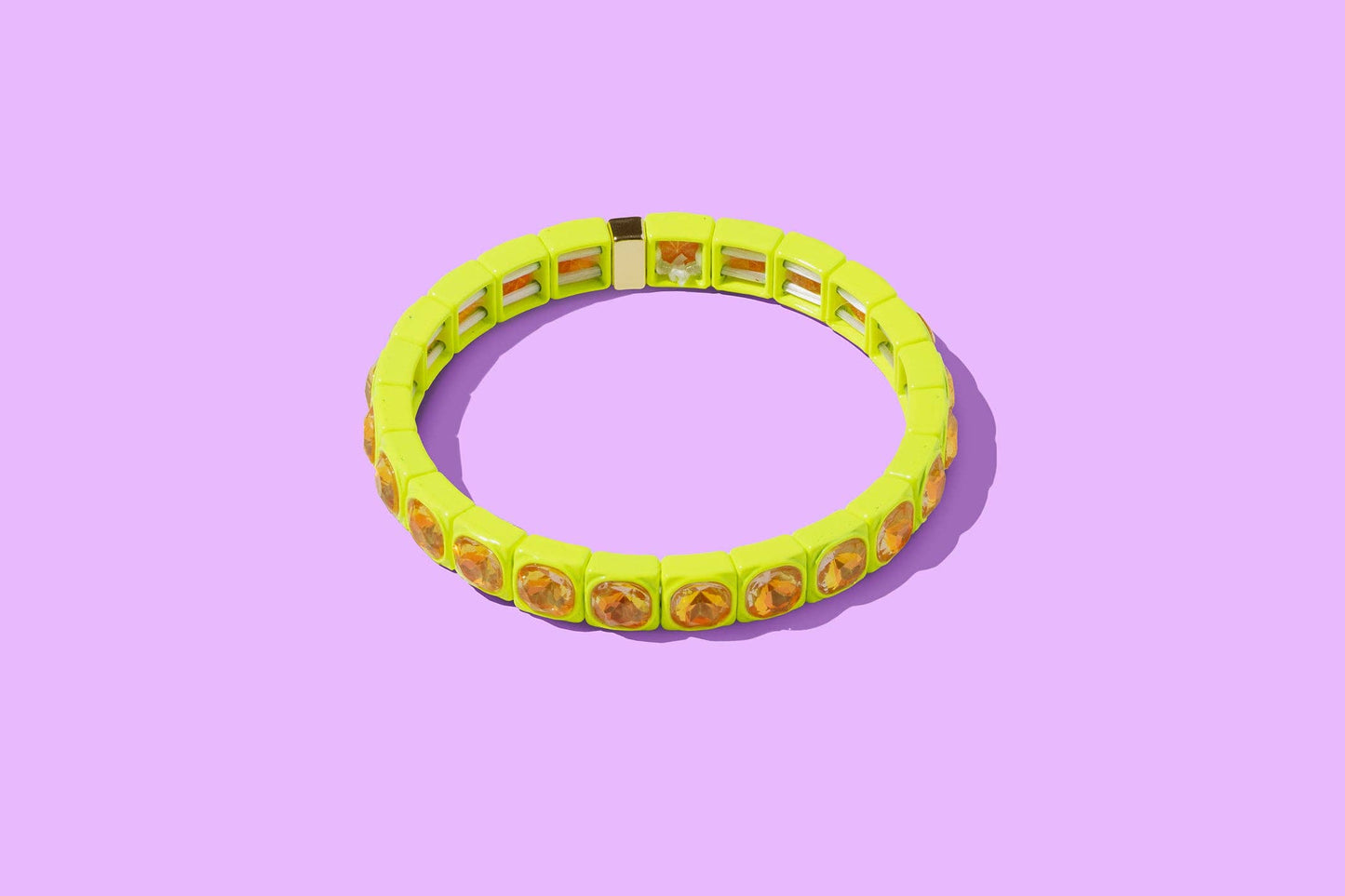 Enamel Stretch Bracelet - Small Gems - Zoe - Assorted Colors