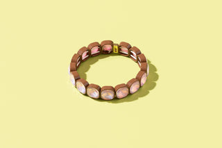 Enamel Stretch Bracelet - Earth Tone Colors - Asst Styles