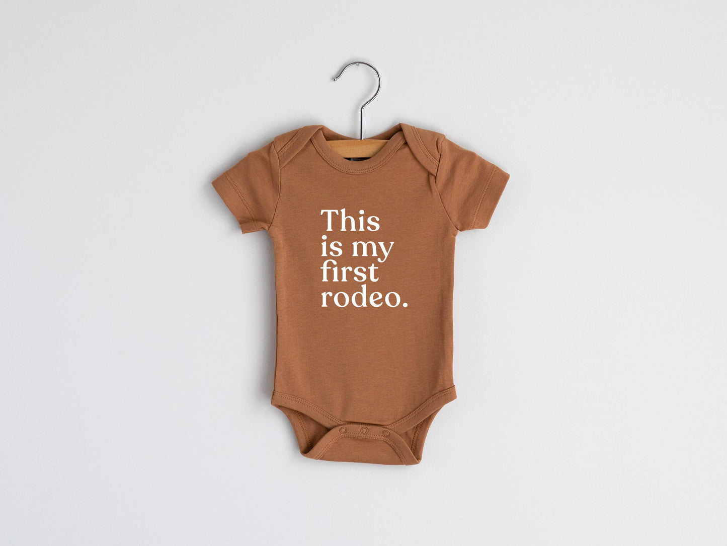 Camel Organic This Is My First Rodeo Modern Baby Bodysuit - 85 Local
