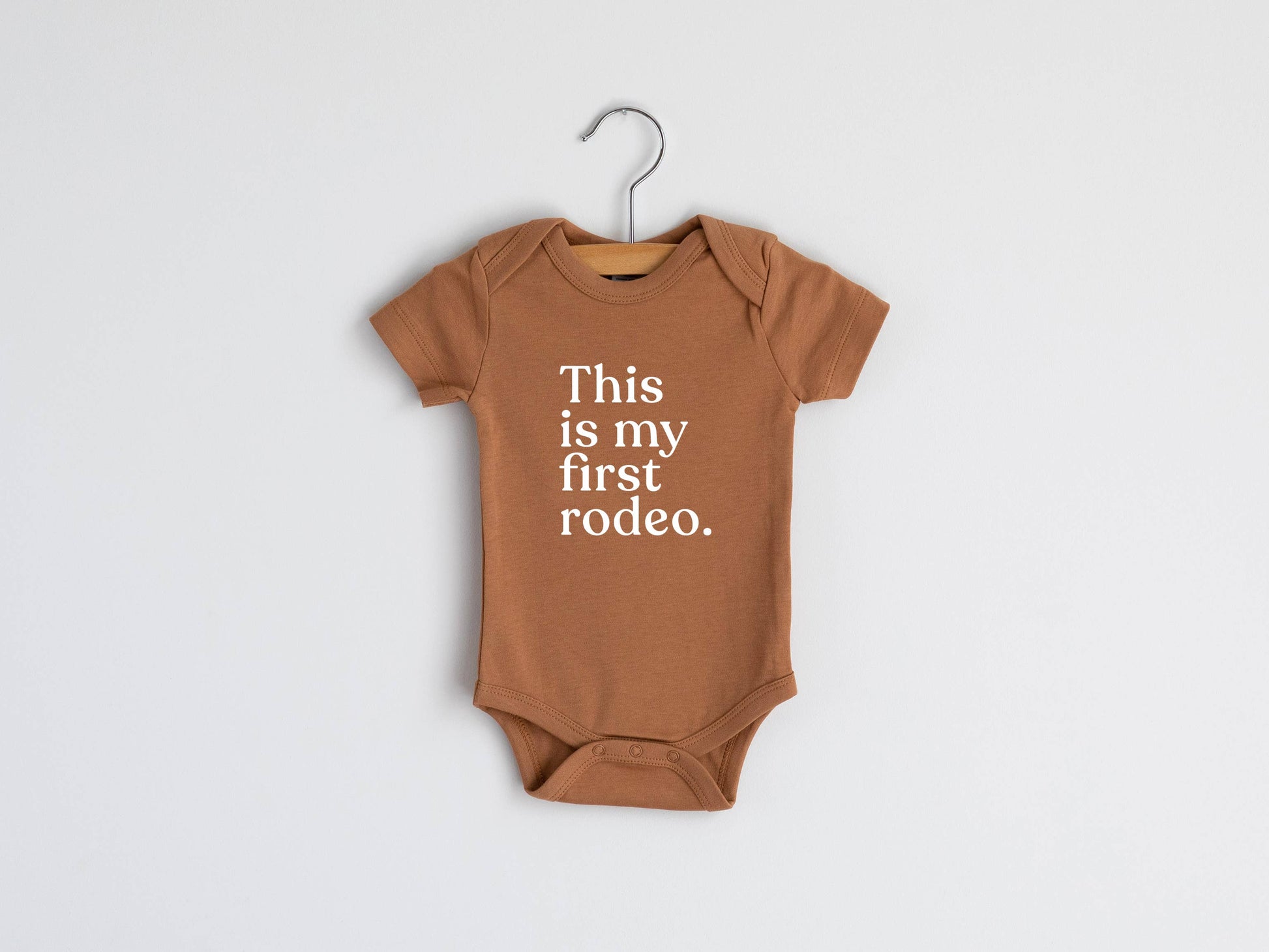 Camel Organic This Is My First Rodeo Modern Baby Bodysuit - 85 Local