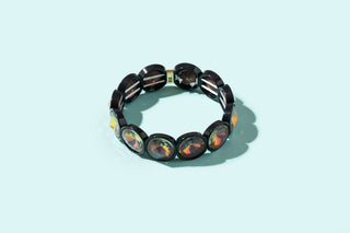 Enamel Stretch Bracelet - Earth Tone Colors - Asst Styles