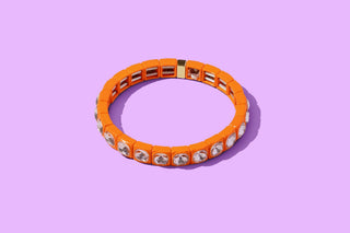 Enamel Stretch Bracelet - Small Gems - Zoe - Assorted Colors