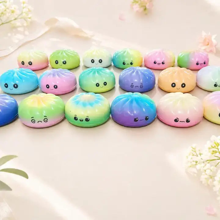 Colorful Dumpling Shape Squishy Toy Slow Rising Squeeze Toy