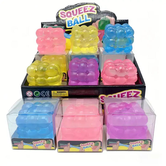 Colorful Bubble Cube Squishy Toy Stress Relief Fidget Toy