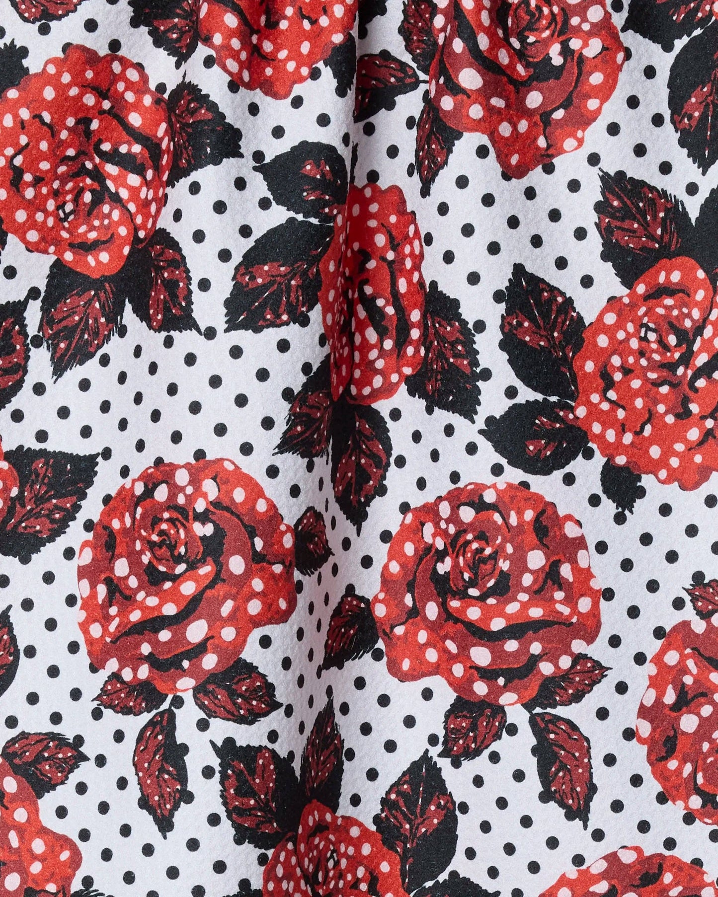 Polka Rose Tea Towel