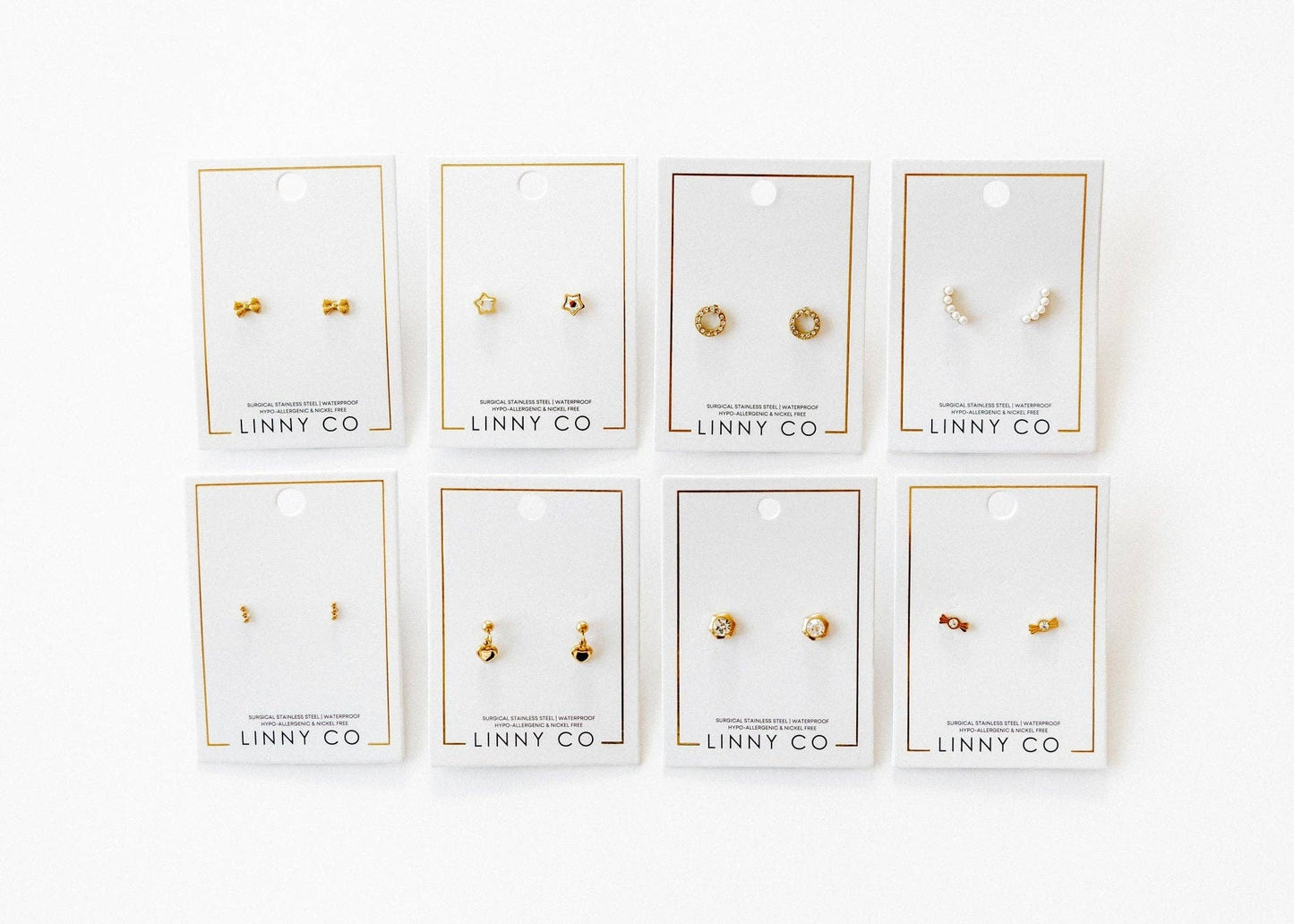 Screwback Stud Earrings - Abigail - Pearl