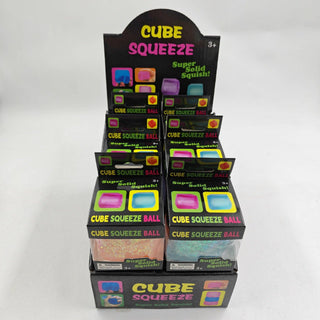 Glitter Cube Squishy Soft Stress Relief Toy Sparkle Squeeze