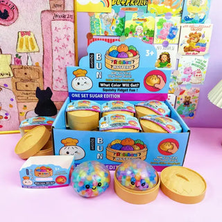 Dumpling Shape Squishy Toy Bead Filled Squeeze Fidget Toy