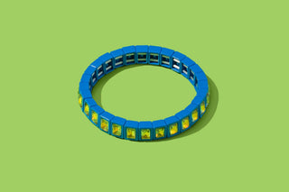 Enamel Stretch Bracelet - Small Gems - Penelope -Asst Colors