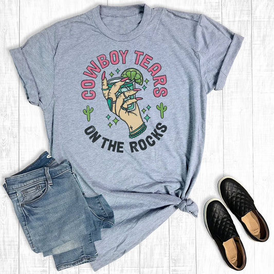 Western Cowboy Tears On The Rocks Graphic Tee - 85 Local