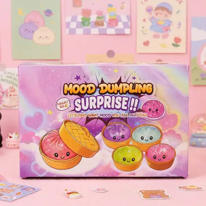 Dumpling Shape Squishy Toy Bead Filled Squeeze Fidget Toy