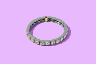 Enamel Stretch Bracelet - Small Gems - Zoe - Assorted Colors
