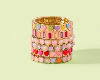 Tween Enamel Stretch Bracelet - Love - Assorted Styles