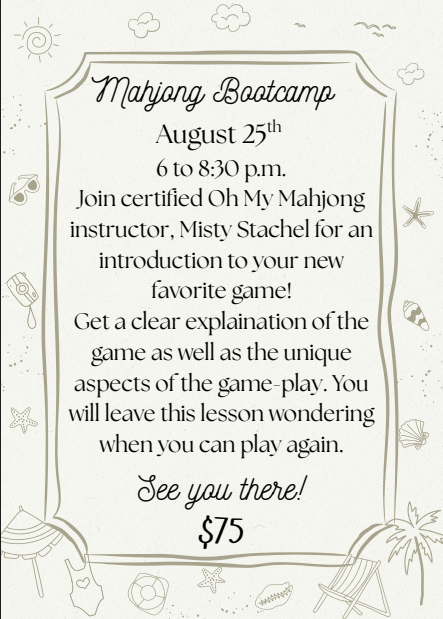 8/25 Mahjong Bootcamp