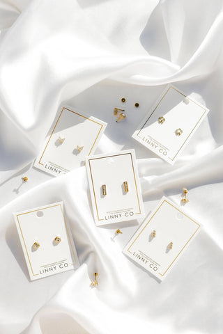 Screwback Stud Earrings - Nova Gold