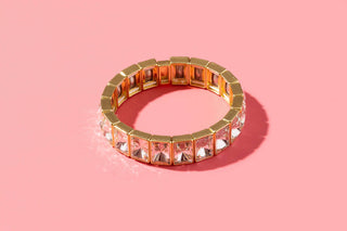 Enamel Stretch Bracelet - Earth Tone Colors - Asst Styles