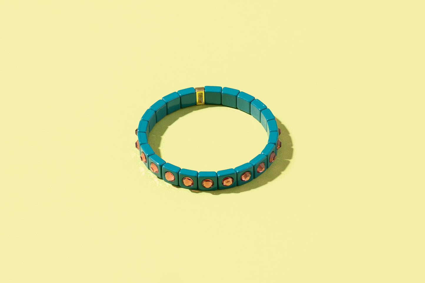 Enamel Stretch Bracelet - Earth Tone Colors - Asst Styles