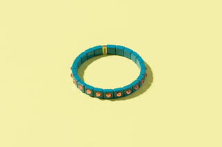 Enamel Stretch Bracelet - Earth Tone Colors - Asst Styles