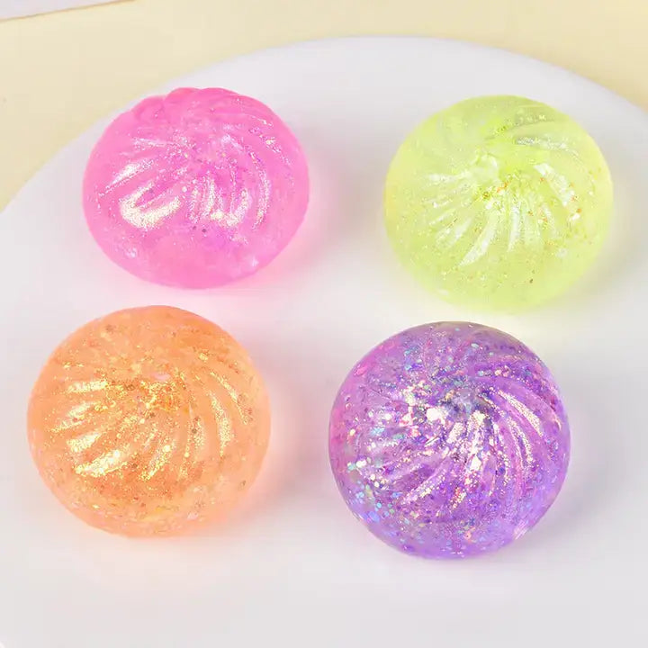 Transparent Bead Filled Dumpling Shape Fidget Stress Toy