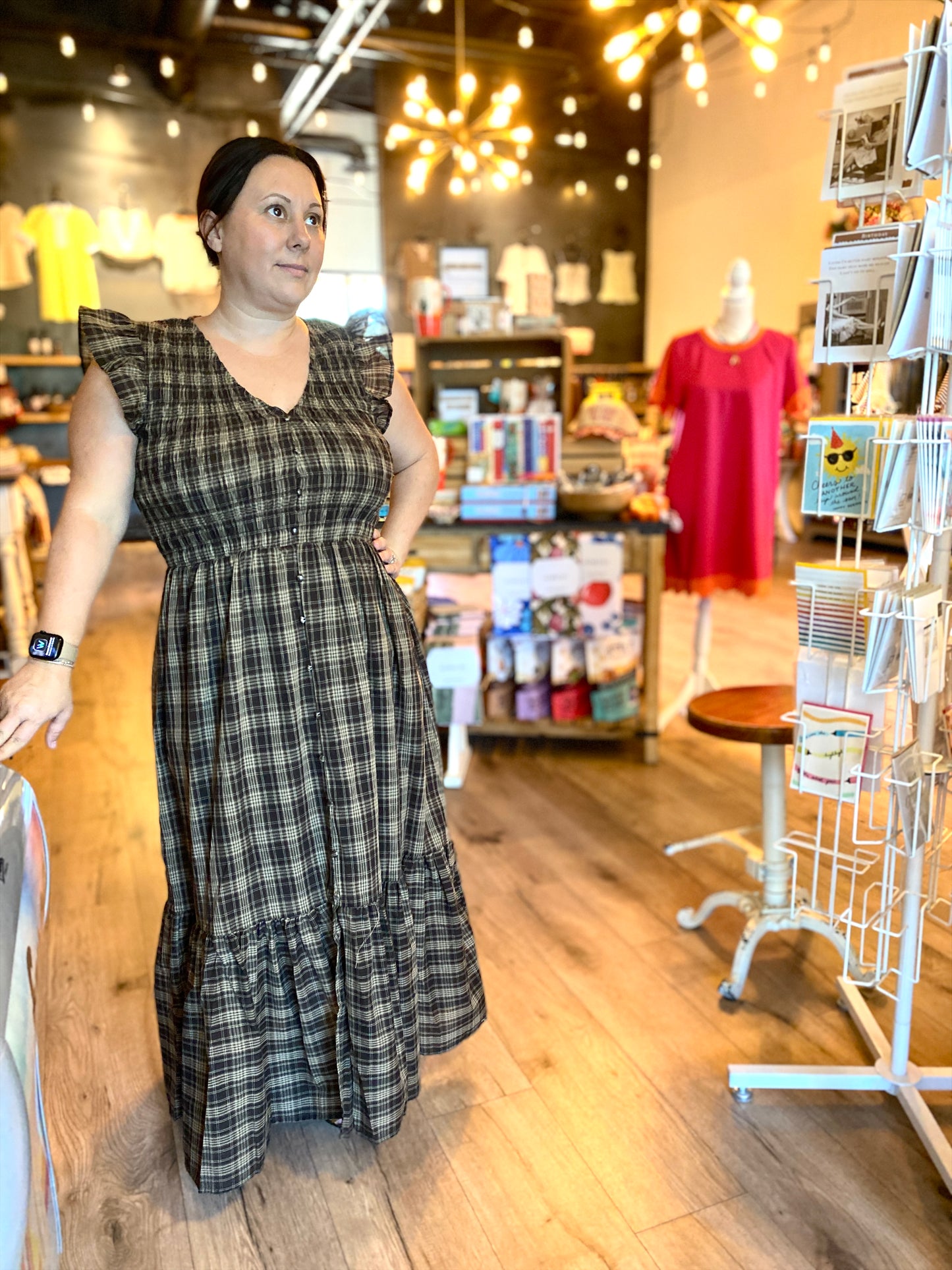 Plaid midi Dress