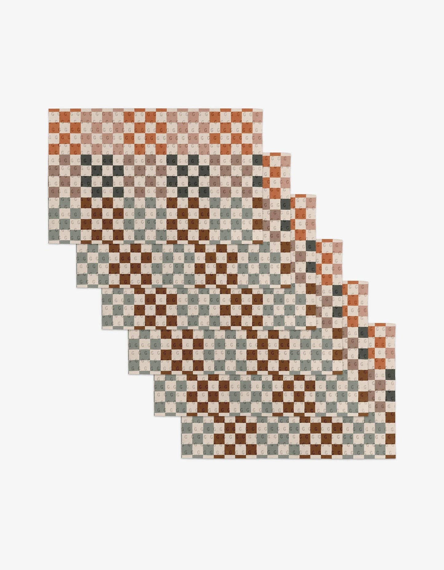 Autumn checkered Colored Tea towel